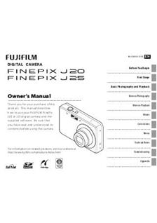 Fujifilm FinePix J20 manual. Camera Instructions.